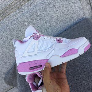 Air Jordan 4 White Pink Sneakers